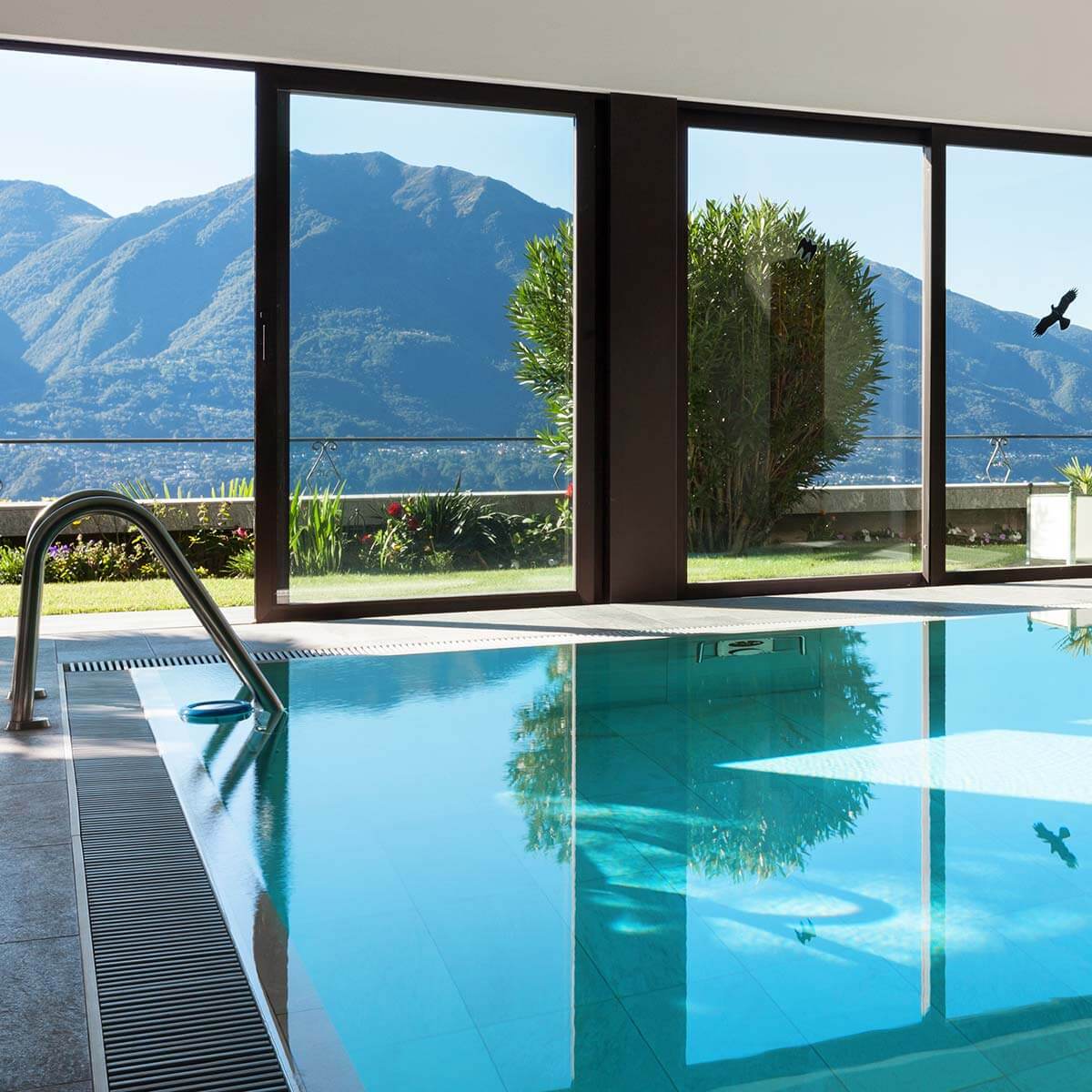 Aussicht vom Hallenbad