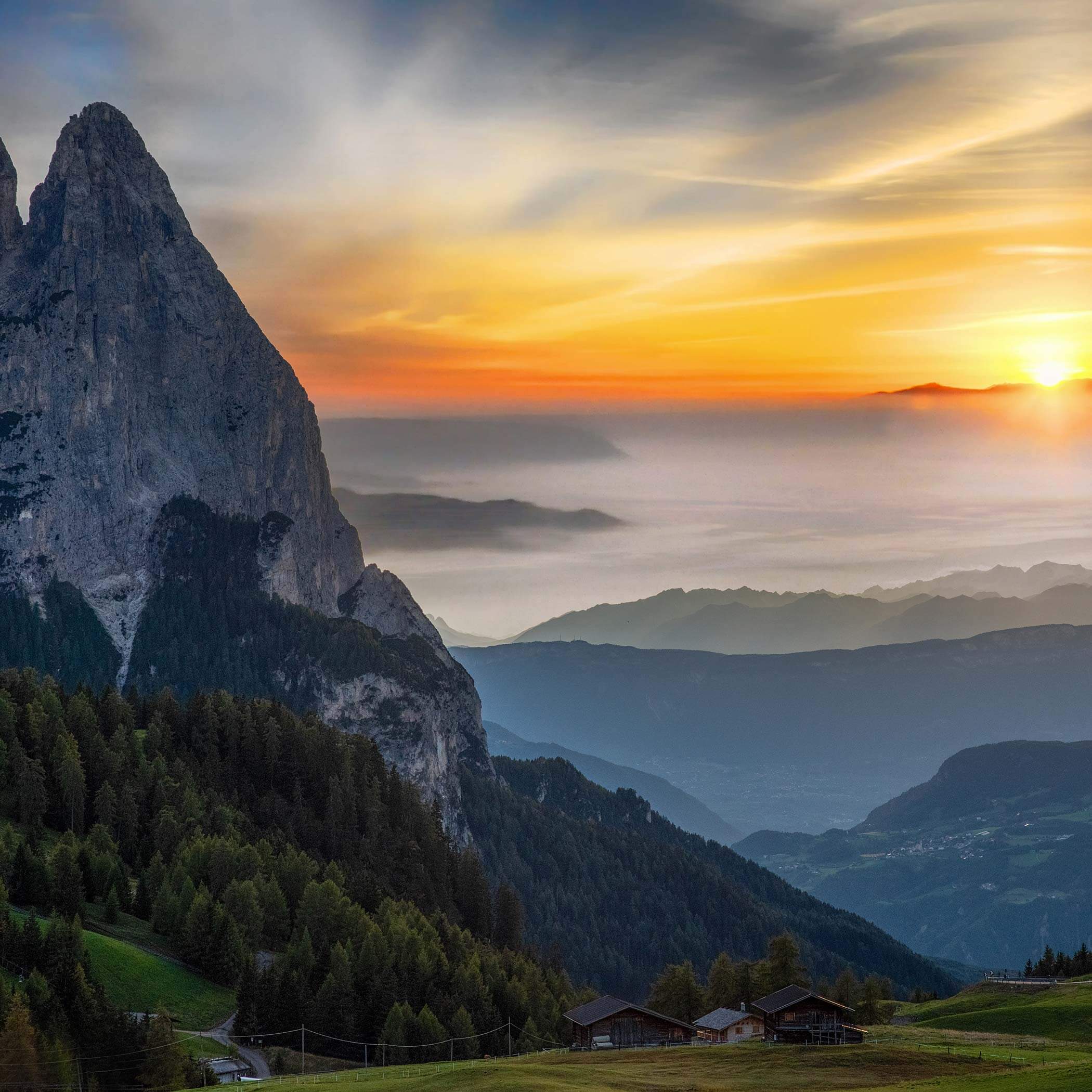 Sonnenuntergang Schlern